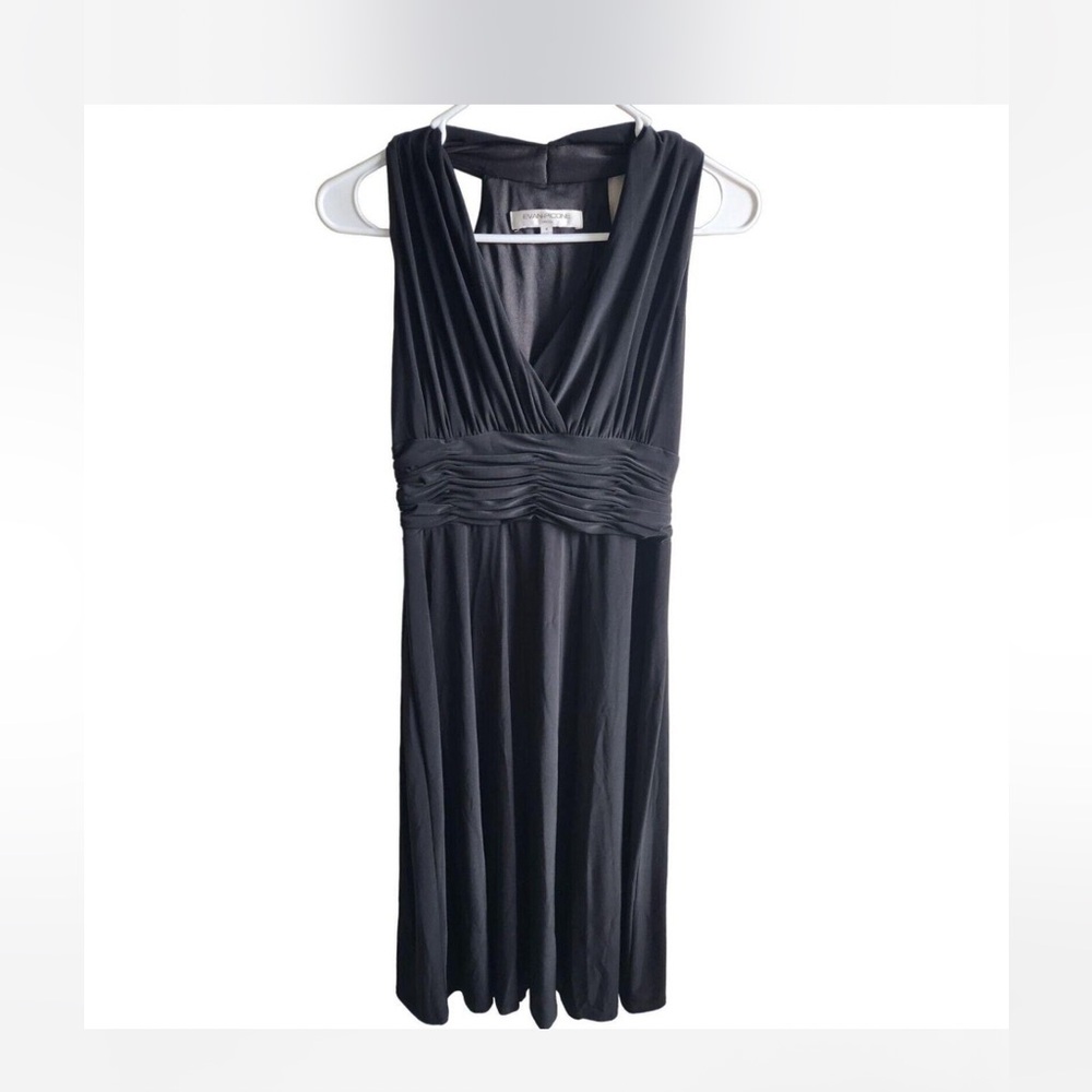 Evan Picone Elegant Black Sleeveless Dress - Picture 7 of 7